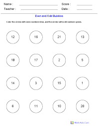 Even And Odd Worksheets Dynamically Created Even And Odd