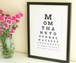 Diy Eye Chart Personalized Mothers Day Gift Crafty