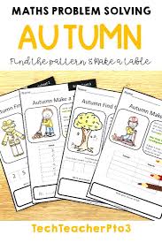 Autumn Fall Math Problem Solving Find The Pattern And Make A Table Math Problem Solving Activities Math Problem Solving Problem Solving Activities