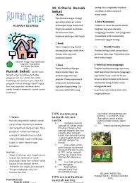 Lingkungan yang bersih akan menunjang terwujudnya hidup sehat. Leaflet Rumah Sehat 1 Pdf