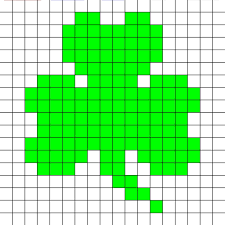Happy St Patricks Day Free Shamrock Pixel Graph Pixel
