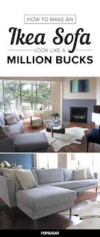 A Simple Hack That Makes An Ikea Sofa Look Like A Million Bucks Ikea Living Room Home Ikea Couch