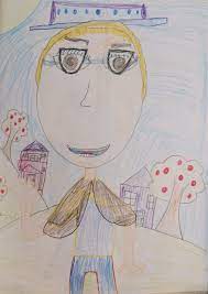 Time to channel your sketching impulses to portraits. Age 9 Girl 8 X 10 Public Elementary School Pencil And Colored Pencil 8 2017 Self Portrait Don Drawing For Kids Pictures To Draw Public Elementary School