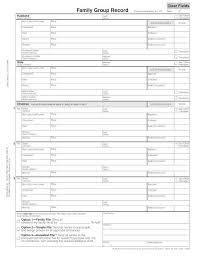 free lds mormon family group record type print in