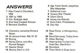 Music from 1957 trivia quizzes. See If You Can Pass This Quiz About The 1950s From A 1972 Life Magazine