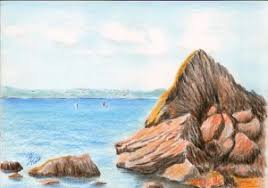 Pencil Drawing Of Meadfoot Bay Torquay Devon England Landscape Drawings Drawings Torquay
