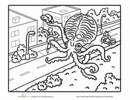 Check spelling or type a new query. Giant Squid Worksheet Education Com Creepy Coloring Pages Coloring Pages Giant Squid