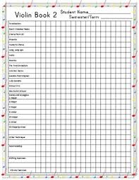 Suzuki Violin Progress Charts For Books 1 4