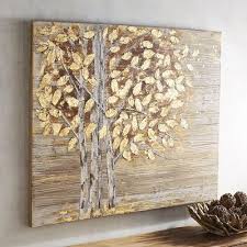 Birch Tree Wall Art Canvas Pier 1 Planked Golden Birch Trees Art Metal Tree Wall Art Tree Art Birch Tree Art