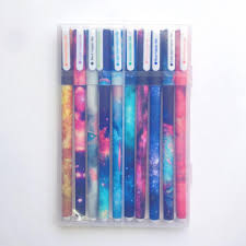 • use bright gel pens on black paper to make your drawing stand out. 10pcs Galaxy Star Design Gel Ink Color Pen Set 0 5mm Ballpoint Pens Drawing Gift Office School Buy At A Low Prices On Joom E Commerce Platform