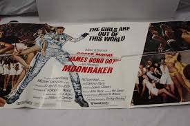 Rare us 40 x 60 inch poster, printed on heavy paper stock. Lot 1058 Film Posters Two Long James Bond Moonraker