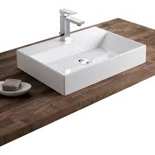 Vasque A Poser Resine De Synthese L 50 X P 36 Cm Blanc Solo Vasque A Poser Vasque Vasque Salle De Bain