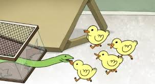 When the park becomes invaded by vicious territorial geese, mordecai and rigby seek the help of the baby ducks to get rid of them. Regular Show A Bunch Of Baby Ducks Tv Episode 2011 Imdb