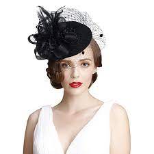 Vbiger Women S Fascinator Woolen Felt Pillbox Hat Cocktail Party Wedding Bow Veil Black At Amazon Women S C Fascinator Hats Wedding Hats Vintage Wedding Hats
