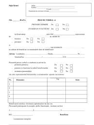 Nu se pot face programari prin telefon ! Proces Verbal De Predare Primire Si Sau Punere In Functiune