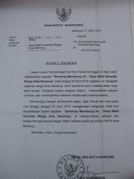 Himbauan kerja bakti lingkungan minggu 8 september 2013 written by kelurahancipedak on 6 september 2013 1354 kepada. Surat Edaran Walikota Bandung Perihal Bandung Menabung Air 25 April 2010 Dinolefty