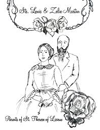 Free Sts Louis Zelie Martin Coloring Page Coloring Pages Catholic Coloring Catholic Crafts