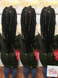 Jumbo Waist Length Box Braids Hair Styles Box Braids Hairstyles Two Braid Hairstyles Box braids should be kept in no longer than six to eight weeks on average because the hair grows out and causes matting and tangles remember: hair styles box braids hairstyles