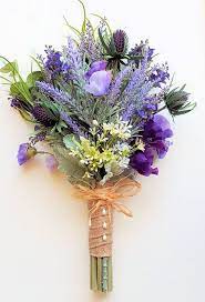 Rustic Boho Vintage Lavender Bridal Bouquet Handmade Artificial Flowers By Unreal Wedding Flower Bridal Bouquet Vintage Bridal Bouquet Vintage Bouquet Wedding