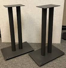 Steel Fill Able 24 Speaker Stands For Medium To Large Bookshelf Speakers By Vega A V Revi Speaker Stands Surround Sound Speaker Stands Surround Sound Speakers