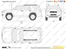 Use for comparison purposes only. Toyota 4runner Vector Drawing