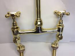 Always low prices on kitchen taps. Kitchen Bridge Mixer Taps In Polished Brass Tap Refurbishment