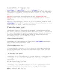 There seems to be some controversy, particularly by laypersons, as to whether infrared light can pass through glass. Laminated Glass Vs Toughened Glass By Faglass Issuu