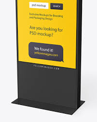 This psd mockup offers smart objects to show your designs on the inner and outer side of an 8 x 10.5 inches magazine. Led Display Stand Mockup In Outdoor Advertising Mockups On Yellow Images Object Mockups