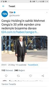 Fatma cengiz, 30 yıllık eşi mehmet cengiz'in ailesine karşı manevi yükümlülüklerini yerine getirmediğini ve zina yaptığını ileri sürerek, boşanma davası açtı. Emel Yigit Pa Twitter Esi Fatma Cengiz Dilekcesinde Kocasinin Gunubirlik Gecelik Iliskiler Yasadigini Sevgilisinden Bir Cocugu Oldugunu Belirtmis Beyefendi Bizim Mahallede Bir Cami Yaptiriyordu Gorunen O Ki Bir Cami Yetmeyecek Cumartesi