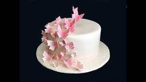 How to decorate butterfly cake. Fondant Butterflies Youtube