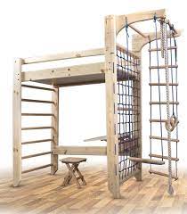 spielbett quot enjoy it quot hochbett kinderbett abenteuerbett kletterbett mit lernecke in mobel amp wohnen kindermobel abenteuerbett loft betten hochbett