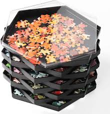 Get up to 40% off puzzles sale. Amazon Com Becko Stackable Puzzle Sorting Trays Jigsaw Puzzle Sorters With Lid Puzzle Accessory For Puzzles Up To 1500 Pieces 8 Hexagonal Trays Black Toys Games