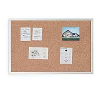 U Brands Cork Bulletin Board, 36" X 24", Silver Aluminum Frame, Actual Size  35" X 23" (021U00-01)