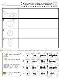 Super Sentence Scramble Teaching Literacy Kindergarten Writing School Reading