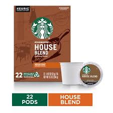 Walmart Grocery Starbucks Medium Roast K Cup Coffee Pods House Blend For Keurig Brewers 1 Box 22 Pods