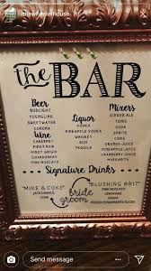 Wedding Bar Sign Idea Cute Mine Would Be Water With Lemon Or Mary 39 S Bar Sign Ideas Home Bar Decorations Wedding Bar Sign Wedding Bar Dreamy Wedding