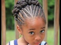 The hairstyle is achieved by creating horizontal braids all around the head and then achieving cool short length ponytails on the side and the back. Short Hairstyles For Kids Black Girls Youtube