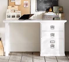 Since we are talking about creating a small bedroom desk space, a good way to achieve that is to use a nightstand as your table. Bedford 52 Writing Desk With Drawers Pottery Barn