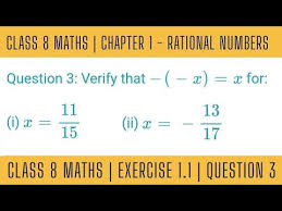 Class 8 Maths Exercise 1 1 Question 3 Solution Your Tutor Harry Cbse Ncert Youtube In 2020 Math Exercises Math About Me Math
