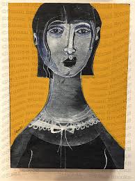 Painting: woman's face 592