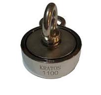 Kratos 1100 Double Sided Neodymium Fishing Magnet with Two Eyebolts