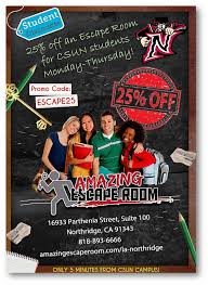Los Angeles Ca Northridge Amazing Escape Room Escape Rooms In Georgia New Jersey Californ Northridge Escape Room California State University Northridge
