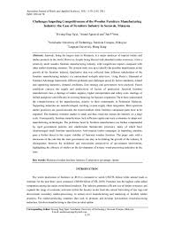 The electronic industry is the top contributing industry in malaysia. Pdf Challenges Impeding Competitiveness Of The Wooden Furniture Manufacturing Industry The Case Of Furniture Industry In Sarawak Malaysia Anand Agrawal Academia Edu