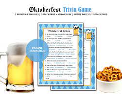 These beer quiz questions and answers are very interesting and fun to pass your time with friends. Oktoberfest Party Beer Trivia Game