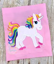 Download Rainbow Unicorn Applique Creative Appliques