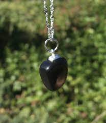 Apache Tear Necklace Etsy Necklace Etsy Obsidian Jewelry Leather Necklace