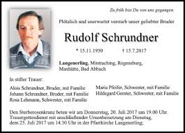 Traueranzeigen von Rudolf Schrundner