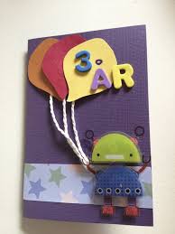 Handmade Birthday Card For 3 Year Old Boy Homemade Birthday Card For 3 Year Old Girl Old Birthday Cards Homemade Birthday Cards Birthday Cards