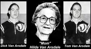 Hilda (Mom) Van Arsdale (1910-2005) & her NBA twin boys, born in 1943 at  Coleman Hospital.
