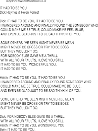 Top Songs 1944 Music Charts Lyrics For It Had To Be Youdh